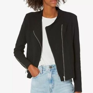 Blank NYC Mesh Crop Motor City Moto Jacket With Mesh Cut Outs Medium